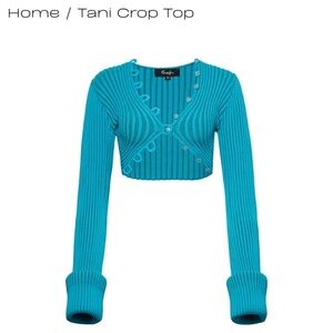 ISO hanifa Tani crop top in blue